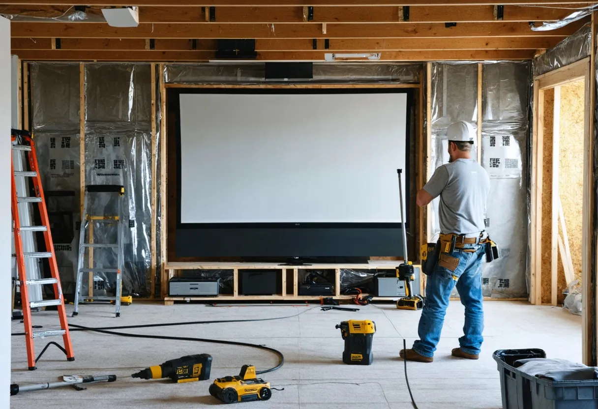 Basement home theater installation des moines in Des Moines