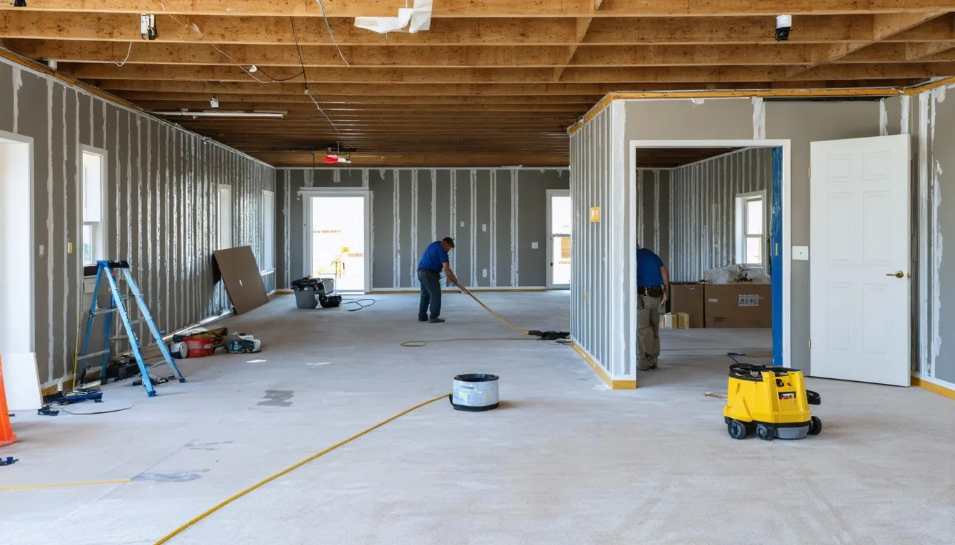 Basement finishing work underway in Des Moines